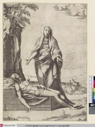 [La Vierge pleurant le corps mort de Jésus Christ; The Lamentation of the Virgin; Maria beweint den toten Christus]