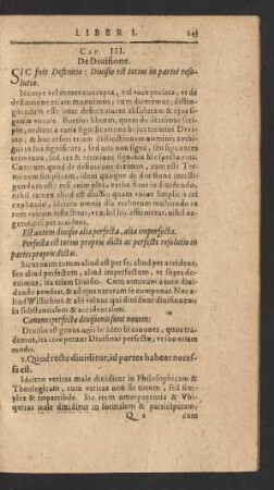 Cap. III. De Divisione.