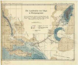 [171]: Die Landbrücke von Ofqui in Westpatagonien : nach den Aufnahmen der chilenischen Vermessungs-Dampfer "Pilcomayo" (Komm. G. Garcia Huidobro), "Magellanes" (Komm. B. Pacheco), "Pisagua" (Komm. A. Astudillo), 1905, und den Studien der Kanal Ofqui-Kommission (E. de Vidts), 1908-1909