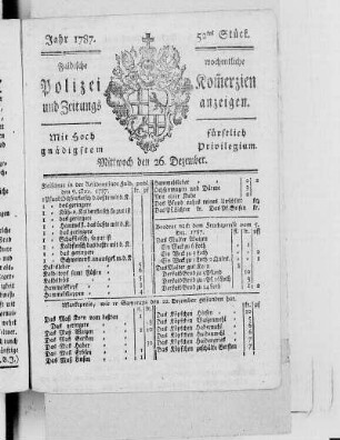 52tes Stück, Ausgabe vom 26. Dezember 1787