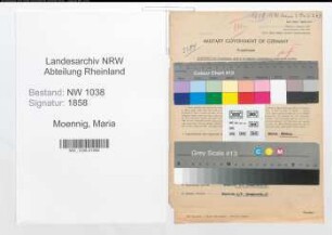 Entnazifizierung Maria Moennig , geb. 26.03.1904 (Lebensmittelhaendlerin)