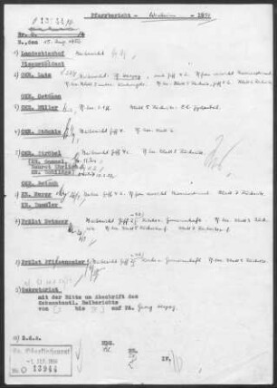 Westheim-Uttenhofen: Visitationsbericht mit Pfarrbericht 1954