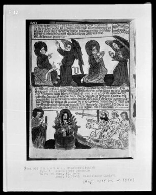 Apokalypse des Johannes — Bildseite mit zwei Szenen aus der Apokalypse, Folio 39 verso