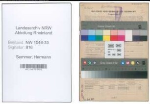 Entnazifizierung Hermann Sommer , geb. 07.03.1901 (Lehrer)