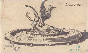 Fischer, Theodor; Phantasie-Zeichnungen - "Wind u. Wasser" (Ansicht)