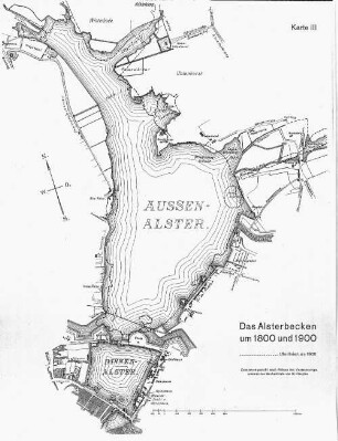 Karte III: Das Alsterbecken um 1800 und 1900