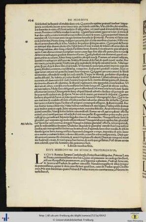 Divi Hieronymi de Seneca testimonium.