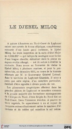 Sér. 5: Le Djebel Miloq