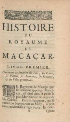 Livre premier. Contenant la situation du pais ...