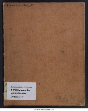 Friedrich Karl von Schwarzburg-Rudolstadt: Privatnachrichten von seinem Naturalienkabinett