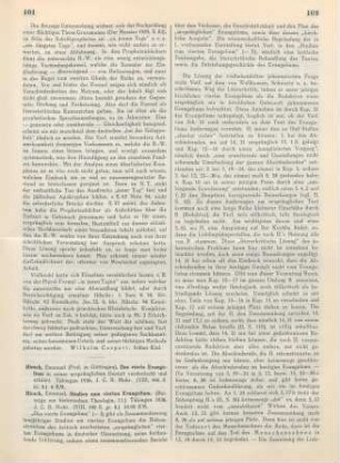 101-105 [Rezension] Hirsch, Emanuel, Das vierte Evangelium