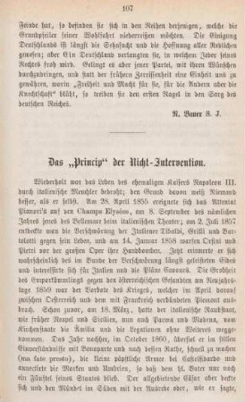 107-120 Das "Princip" der Nicht-Intervention