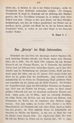 107-120 Das "Princip" der Nicht-Intervention