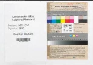Entnazifizierung Gerhard Buechel , geb. 10.11.1911 (Dachdecker)