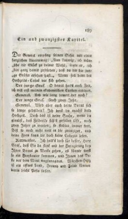 Ein und zwanzigstes Kapitel. - Neun und dreysigstes Kapitel.