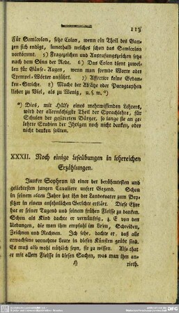 XXXII. Noch einige Leseübungen in lehrreichen Erzählungen