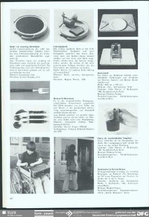 Gabel für einarmig Behinderte : Ideen Entwürfe Produkte