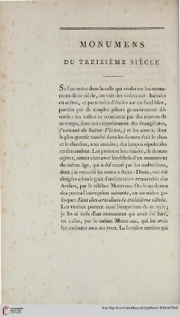 Monumens du treizième siècle