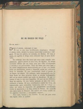 De mi diario de viaje