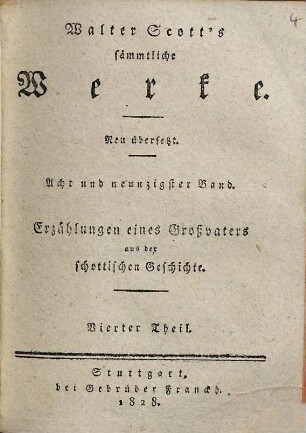 Erzählungen eines Großvaters aus der schottischen Geschichte : aus d. Engl. übers., 4
