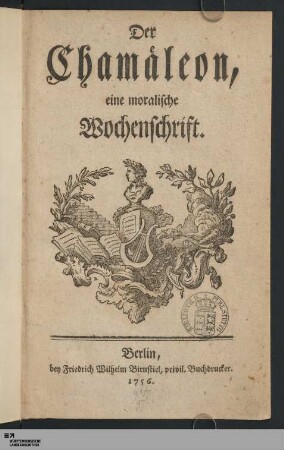 1756: [Der Chamäleon] Band 1756