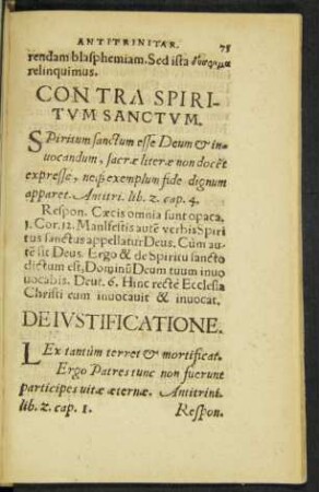 Contra Spiritum Sanctum.