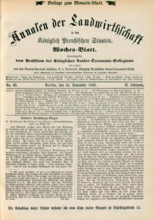 No. 39. Berlin, den 24. September 1862. II. Jahrgang.