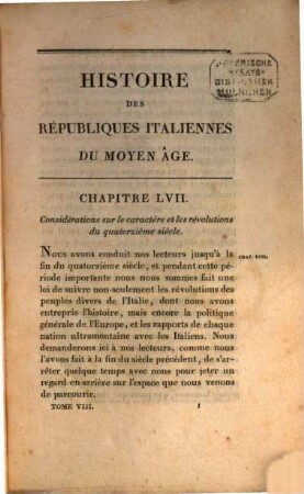 Histoire des républiques italiennes du moyen âge, 8