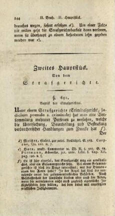 Zweites Hauptstück. Von dem Strafgerichte