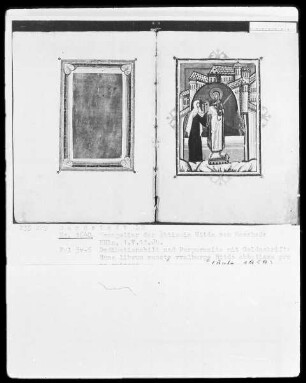 Evangeliar mit Capitulare der Äbtissin Hitda — Widmungsbild, Folio 6recto