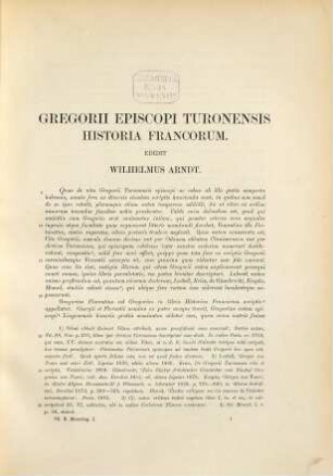 Gregorii Turonensis opera, 1. Historia Francorum