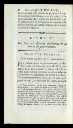 Livre II. Des loix qui dérivent directement de la nature du gouvernement.