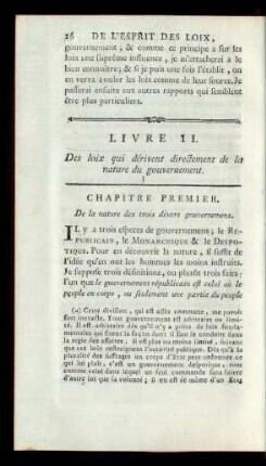 Livre II. Des loix qui dérivent directement de la nature du gouvernement.
