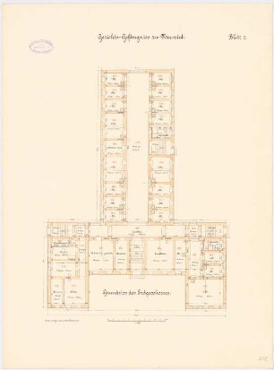 Gerichtsgefängnis, Neuwied: Grundriss Erdgeschoss 1:100