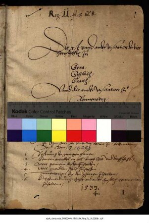 Visitation in Gera, Schleiz und Greiz; Visitation in Ronneburg