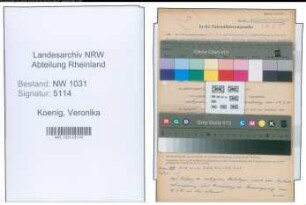 Entnazifizierung Veronika Koenig , geb. 05.12.1916 ()