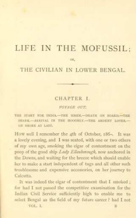 Chapter I. Voyage out