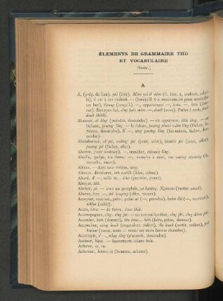 Elements de grammaire Tho et vocabulaire