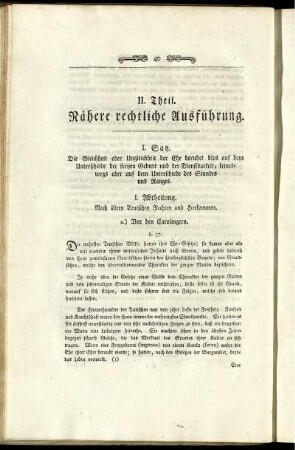 II. Theil. Nähere rechtliche Ausführung.