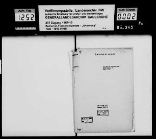 Ellern, Ignaz, Bankhaus Karlsruhe Käufer: Eheleute Ewald Drobnik Karlsruhe Lagerbuch-Nr. 5830 Karlsruhe siehe auch Nr. 343