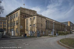 Verwaltungsgebäude mit Treppenturm und Werkstattgebäude (1, 2, 5); Berlin, Treptow-Köpenick