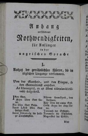 Von der Gottheit, und den Dingen, so den Gottesdienst angehen. - Von Künstlern und Handwerkern.