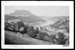 Blick auf die Stadt Königstein mit Lilienstein