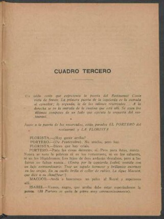 Cuadro tercero