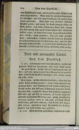Drey und zwanzigstes Capitel. Von dem Durchfall