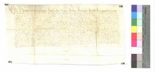Bürgermeister und Rat der Stadt Gmünd verkaufen an Guardian und Konvent der Franziskaner zu Gmünd 5 Gulden jährlichen Zins um 100 Gulden.