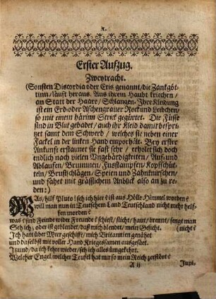 Teutscher Kriegs Ab- und FriedensEinzug : In etlichen Aufzügen bey allhier gehaltenem hochansehnlichen Fürstlichen Amalfischen Freudenmahl, Schauspielweiß vorgestellt