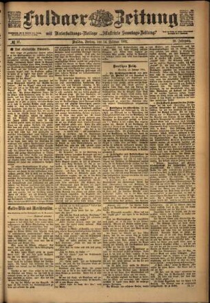 Ausgabe vom Freitag, den 14. Februar 1902.