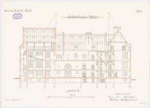Elektrotechnisches Institut der Technischen Hochschule Breslau: Längsschnitte 1:100