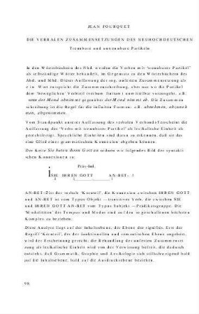 Die verbalen Zusammensetzungen des Neuhochdeutschen : trennbare und untrennbare Partikeln